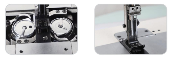QS-4420D Direct drive double needle three synchronization walking foot lockstitch big hook industrial sewing machine
